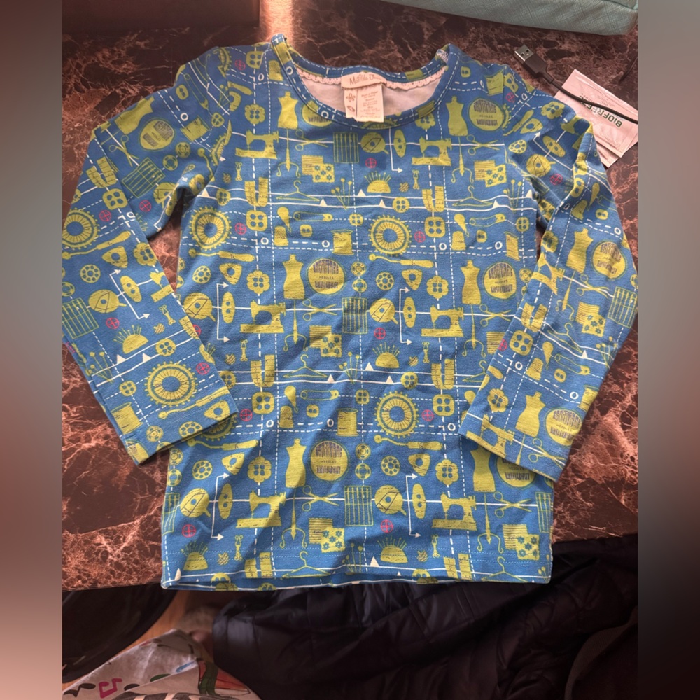 Matilda Jane Blue and Yellow Long Sleeve Tee